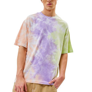Camisetas Tie Dye Hechas a Medida para Hombre, Camisetas Estampadas Tie-Dye Multicolores de Talla Grande, Camisetas de Manga Corta Informales de Estilo Urbano OEM - Product Image 1