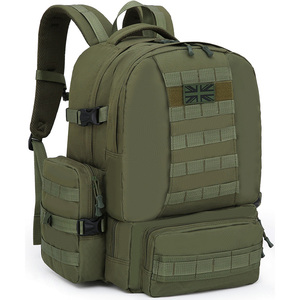Mochila de Expedición - 50 litros - Verde Oliva, compatible con sistema Molle, panel trasero acolchado, correas de hombro de malla ajustables, Camuflaje Personalizado - Product Image 3