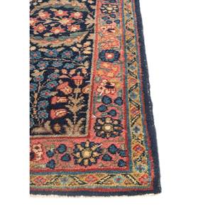 Tapis en laine noué à la main Aalam Blue Classic 9x12 - Pae-6391 pour la maison, le salon, le couloir, tapis rectangulaire à motifs médaillon et patchwork - Product Image 4