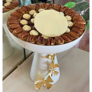 Bol à chocolat décoratif de table islamique festif fait à la main bol en métal argenté et doré de qualité supérieure pour la célébration du Ramadan Eid - Product Image 4