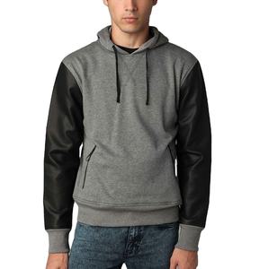 Vêtements respirants pour hommes Léger Nouveau Design Vêtements décontractés Super Qualité Sweats à capuche à la mode avec manches en cuir - Product Image 6