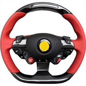 Modification du volant pour Ferrari 488 Spider, mise à niveau de la console centrale, couvre-tableau de bord, garnitures intérieures en fibre de carbone - Product Image 1