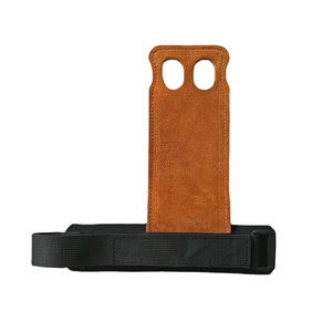 Muñequera ajustable de piel de vaca y neopreno Unisex para gimnasio, muñequeras para levantamiento de pesas y empuñaduras de mano con protector de Palma - Product Image 5