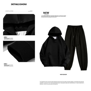 Conjunto Deportivo de Dos Piezas para Mujer, Invierno, Estampado, Grueso, Cálido, Cortavientos, con Capucha, Manga Larga, Pantalón, Color Sólido, Informal, para Correr - Product Image 6