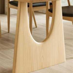 Sculptural Arch Pedestal Dining Table | Natural <b>Oak</b> | Rounded Square Top | Minimalist Designer Dining Table Seats 4–6 - Product Image 2