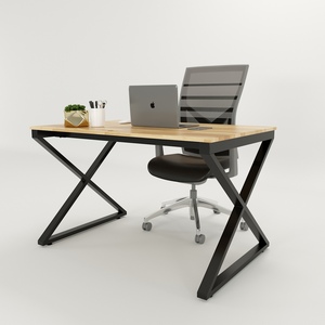 XConcept HBXC005 Modern Minimalist 80x120 Rubberwood Freestanding Rectangular Ergonomic <b>Desk</b> for Office or <b>Study</b> Melamine Style - Product Image 2