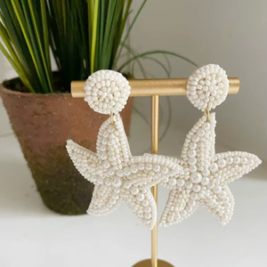 ต่างหูปักลูกปัดเมล็ดเค้ก Mardi Gras King ต่างหูลูกปัด Mardi Gras ต่างหูลูกปัดสนุกจากอินเดียทำด้วยมือสำหรับผู้หญิง - Product Image 1