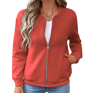 Venta al por mayor precio barato chaqueta de Bombardero a prueba de viento cálido para el invierno transpirable manga larga chaqueta de bombardero de ajuste relajado para las mujeres - Product Image 3