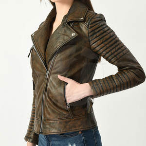 Chaquetas ligeras de manga larga para mujer, ropa de invierno, chaqueta de cuero para mujer, chaqueta de cuero ajustada - Product Image 2