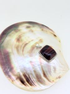 Vintage carré en forme de naturel oeil de tigre Cabochon pierre précieuse solide 925 en argent Sterling femmes mars pierre de naissance pendentifs à breloque - Product Image 3