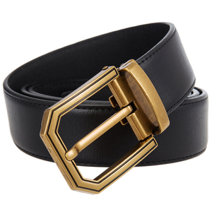 Servicio OEM, Cinturones de Cuero Vacuno Genuino Casuales para Hombre, Más Vendidos, Hebilla Cuadrada Sólida de Aleación, Logotipo Personalizado, Ligeros - Product Image 4