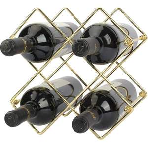 Porte-bouteilles de vin et de bière en fil métallique pour comptoir de bar, pour le stockage de boissons et d'aliments, accessoire de fête - Product Image 2