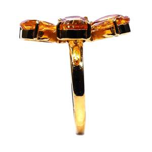 Bague Citrine plaquée or en argent sterling 925 - Product Image 4