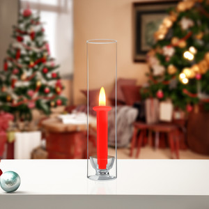 HST0314 - Clear <b>Hurricane</b> <b>Candle</b> Shade Chimney Tube [No Bottom] - 3" x 14" - Product Image 4