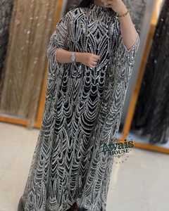 Robes de soirée de luxe, robe de bal ornée de cristaux, robe de soirée à paillettes, robe de soirée à taille empire, robe de soirée à fleurs - Product Image 2