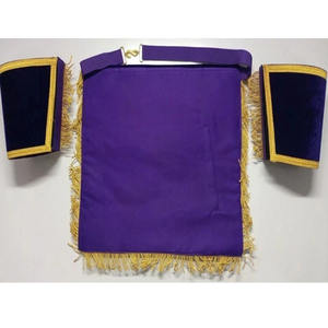 Tablier maçonnique Grand Maître avec manchettes et collier à chaîne, bijou gratuit, fait main, blanc, tablier maçonnique blanc, franc-maçon 2026 - Product Image 2