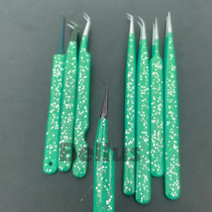 Pinzas de volumen de pestañas de próxima generación, puntas de precisión de fibra, revestimiento de brillo de acero inoxidable duradero, etiqueta personalizada, herramienta de artista de pestañas ecológicas - Product Image 5