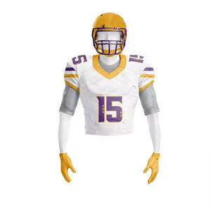 Kit de uniforme de fútbol americano Pro Tackle Jersey con Max Grip Padding Set para partidos difíciles Kit de uniforme de fútbol americano - Product Image 5