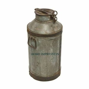 Lata de leche galvanizada de Metal rústico de mejor diseño, lata de leche supervendida con asas o accesorio de utensilios de cocina hechos a mano para uso de lechero - Product Image 3