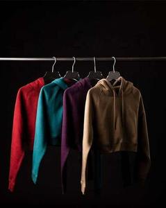 2025 Sudadera con capucha de gran tamaño personalizable para mujer de longitud corta de algodón en blanco de poliéster polar para gimnasio - Product Image 2