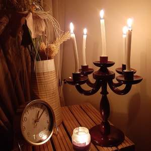 Bougeoir en bois de lustre fait main, bougeoir en bois, bougeoir en bois - Product Image 6