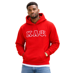 Sudadera con Capucha Roja Premium de Kappa Alpha Psi, Letras Griegas de Chenilla, Clásica, de Fraternidad Nupe, de Felpa - Product Image 1