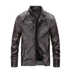 Chaqueta de Cuero Moderna para Hombre - Material Suave con Estilo Urbano Clásico - Chaquetas de Cuero Marrón para Hombre - Product Image 2