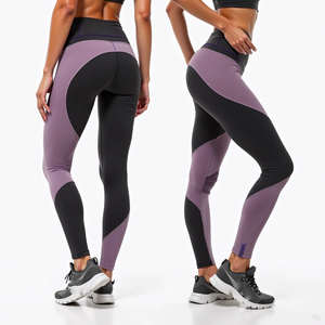 Leggings de compression sans couture et solides pantalons de survêtement taille haute pour femmes séchage rapide écologique Fitness entraînement vêtements de sport ensemble de Yoga - Product Image 5