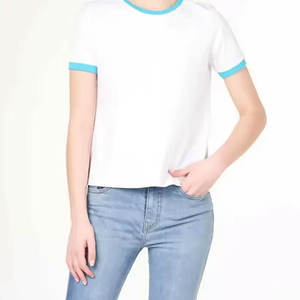 Nouveauté 2026 Nouveau design T-shirt femme personnalisé avec logo Vêtements femme grande taille T-shirts unis confortables avec logo personnalisé - Product Image 4