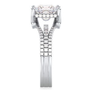 REYES exquisitos anillos de boda de moissanita de 2,52 quilates de corte princesa para mujer, joyería fina chapada en oro blanco de Plata de Ley 925 - Product Image 5