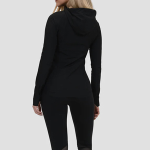 Chaqueta deportiva cortavientos OEM para mujer, chaqueta informal de moda transpirable negra azabache para primavera y otoño para mujer - Product Image 3