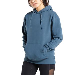 Dernier design, sweat-shirt à capuche uni vert foncé pour femmes avec poche kangourou, 100% coton, écologique, anti-froissement, en tissu éponge français - Product Image 1