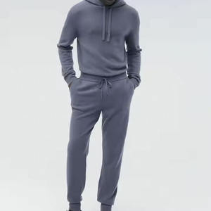 Nouvel arrivage de survêtements en coton pour hommes et femmes ensembles décontractés pullover uni logo personnalisé survêtement d'hiver en laine unisexe - Product Image 3