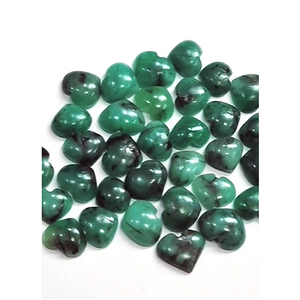 145 pièces de cabochons en émeraude verte naturelle de 8 mm et 14 mm, taille cœur, 560 carats, lot Iroc Sales, bonne qualité, pour la fabrication de bijoux, 124 $ US - Product Image 3