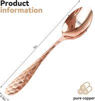 Ensemble de vaisselle minimaliste en cuivre pur peint à la main, motif de fruits, cuillère, fourchette, couteau, baguettes, kit complet 2 pièces, respectueux de l'environnement