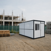 Maison pliante 20 pieds, maison conteneur portable et pliable, maisons préfabriquées, vente en gros, populaire