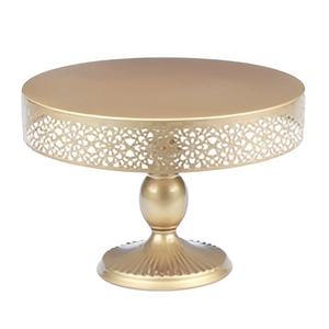 Support à gâteau en métal décoratif classique élégant Support à gâteau en acier inoxydable enduit de poudre Support à gâteau de mariage fantaisie pliant décoratif - Product Image 1