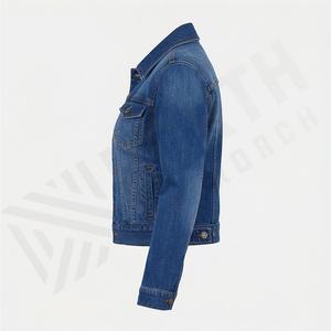 Chaqueta Vaquera Moderna para Mujer, Cintura Ajustada con Cinturón, Botones Delanteros, Estilo Vintage, Moda Actual, Look Diario Personalizado - Product Image 3