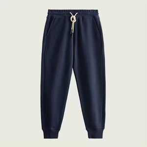 Pantalones Deportivos de Hombre, Cintura Alta, Ajustados, 100% Algodón Grueso, Forro Polar Térmico, Personalizados, Cálidos, Casuales, Estilo Urbano, Pierna Recta - Product Image 5