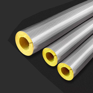 ISOKING isolamento termico tubo di lana di vetro coperto da foglio di alluminio isolante tubo <span class=keywords><strong>caldaia</strong></span> in fibra di vetro - Product Image 4