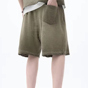 2024 Pantalones cortos de algodón desteñidos al sol hechos a medida Invierno Cálido XS Tamaño Lona Patrón sólido Tela transpirable Logo Decoración Competitivo - Product Image 3