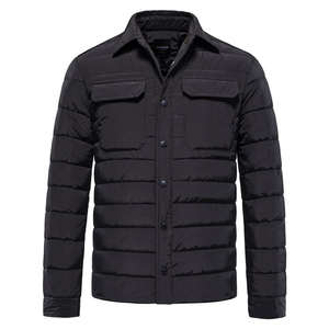 เสื้อโค้ทผ้าฝ้ายสีทึบของผู้ชายแจ็กเก็ตอุ่นลำลองสำหรับธุรกิจ - Product Image 2