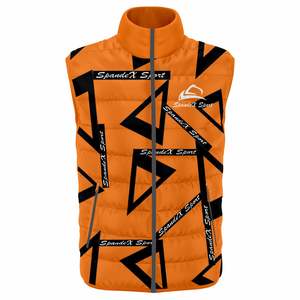 Vente en gros Veste sans manches pour hommes Gilet de golf personnalisé pour hommes avec fermeture éclair Gilet col surdimensionné Gilet bouffant pour hommes grande taille ultra chaud - Product Image 1