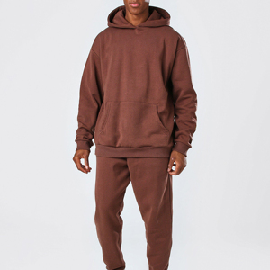 Ensemble de survêtement décontracté unisexe en coton 100% écologique respirant, sweat-shirts personnalisés pour l'automne, coupe régulière, pull à capuche en polaire vierge - Product Image 5