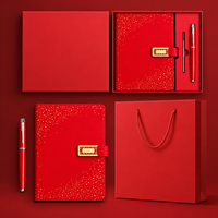 Coffret cadeau exécutif haut de gamme avec carnet à couverture rigide et stylo métallique pour événements d'entreprise, personnalisable