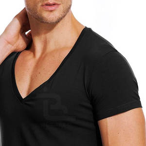 Última llegada personalizada manga corta hombres Muscle Fit camiseta buena calidad manga corta Slim Fit hombres Muscle Fit camiseta - Product Image 4