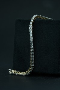 Bracelet de déclaration de princesse moissanite diamant de laboratoire durable 16.52ct vs1 or rose or argent oem bas quantité minimale de commande b2b - Product Image 3