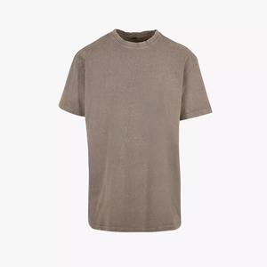 Camiseta extragrande, camiseta pesada lavada con ácido para hombre, diseño liso, ajuste cómodo. - Product Image 2
