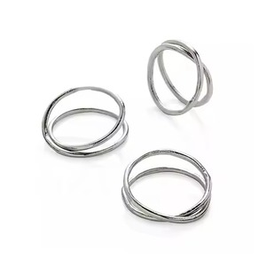 Aluminum Napkin Ring With Simple Design Metal <b>Table</b> Decoration Dinnerware - Product Image 4