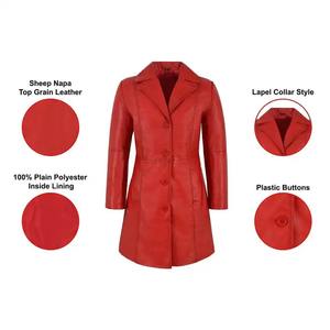 Respirant de haute qualité nouveauté confortable courte longueur femmes veste en cuir avec manches longues veste en cuir - Product Image 2